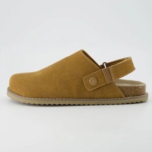 CUSHIONAIRE Women's Tan Suede Mules